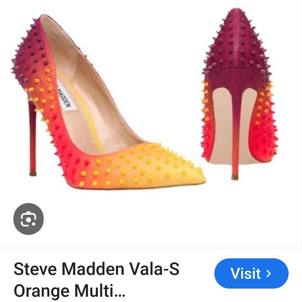 Steve Madden Orange and Red Gradient Heels